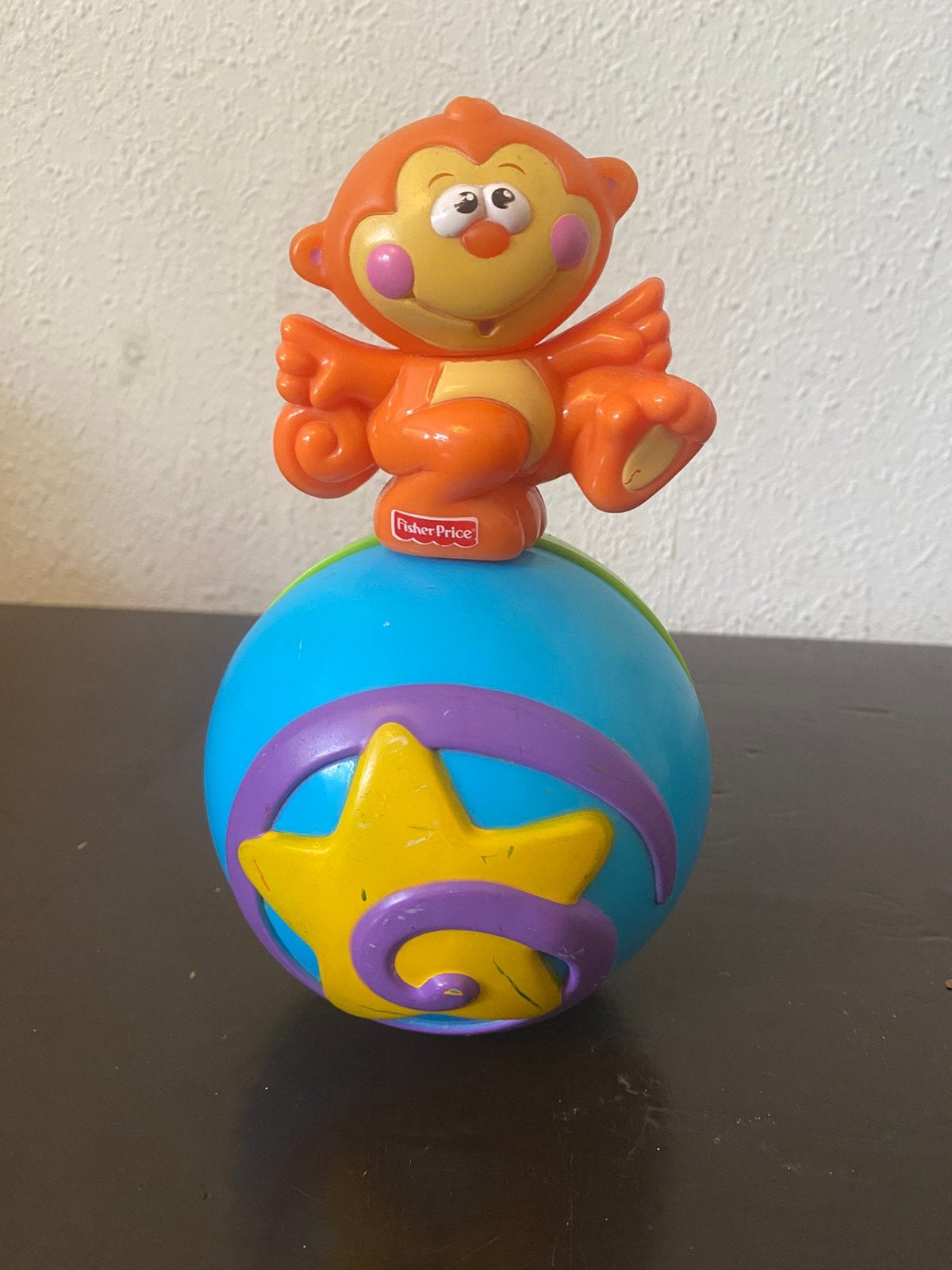 Fischer Price bal met aapje “Go baby go! (M4045), Kinderen en Baby's, Ophalen of Verzenden, Zo goed als nieuw