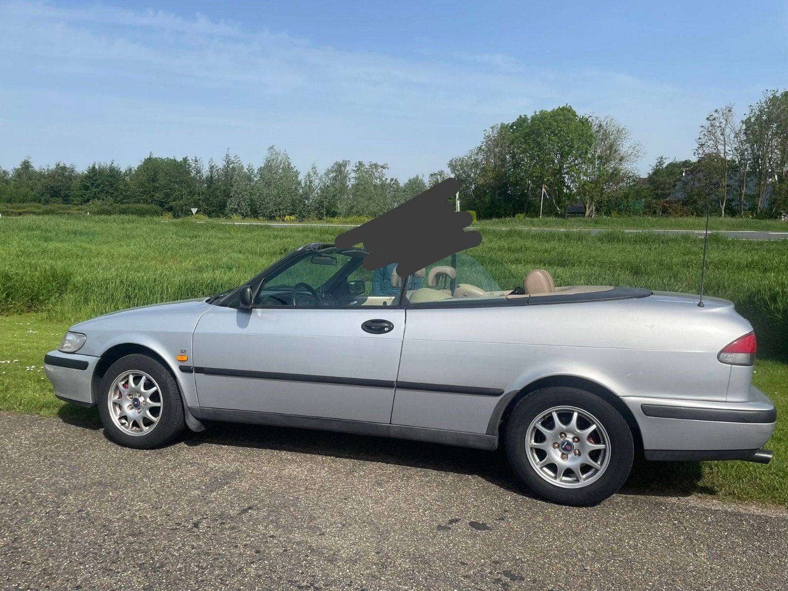 Saab 9-3 2.0 I Cabrio 1999 Grijs, Auto's, Saab, Voorwielaandrijving, 1340 kg, 4 cilinders, Cabriolet