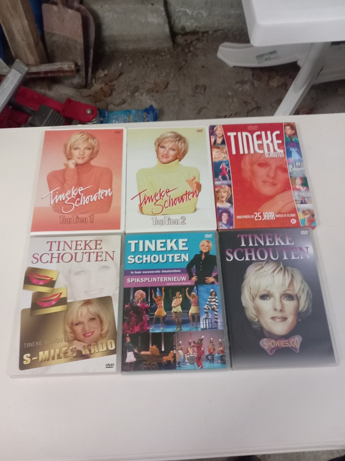 tineke schouten dvd collectie partij van 6, Cd's en Dvd's, Alle leeftijden, Ophalen of Verzenden, Zo goed als nieuw, Stand-up of Theatershow