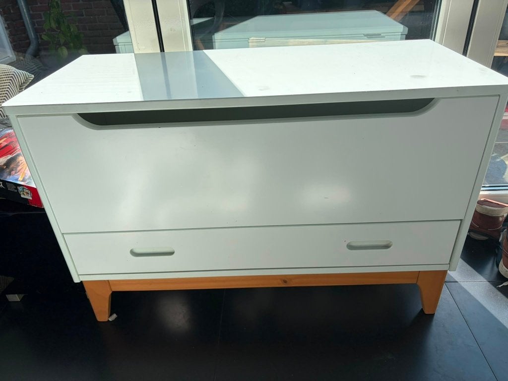 Strakke witte opbergkist, Ophalen, Gebruikt, 50 tot 100 cm, Minder dan 50 cm