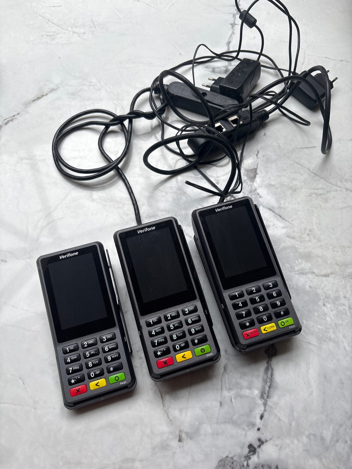3 Verifone P400 Pinautomaten met 2 Opladers (3 stuks), Ophalen of Verzenden