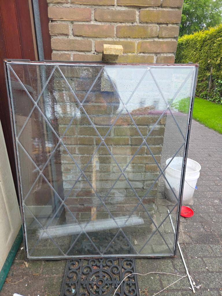 Dubbelglas met lood, Ophalen, Gevelraam of Ruit, Minder dan 80 cm, Minder dan 80 cm
