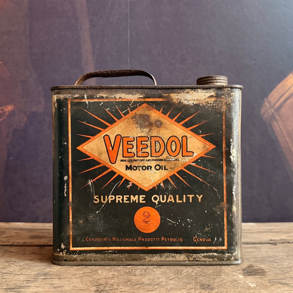 1930 Veedol Winter Motor Oil olieblik olie blik, Ophalen of Verzenden, Gebruikt
