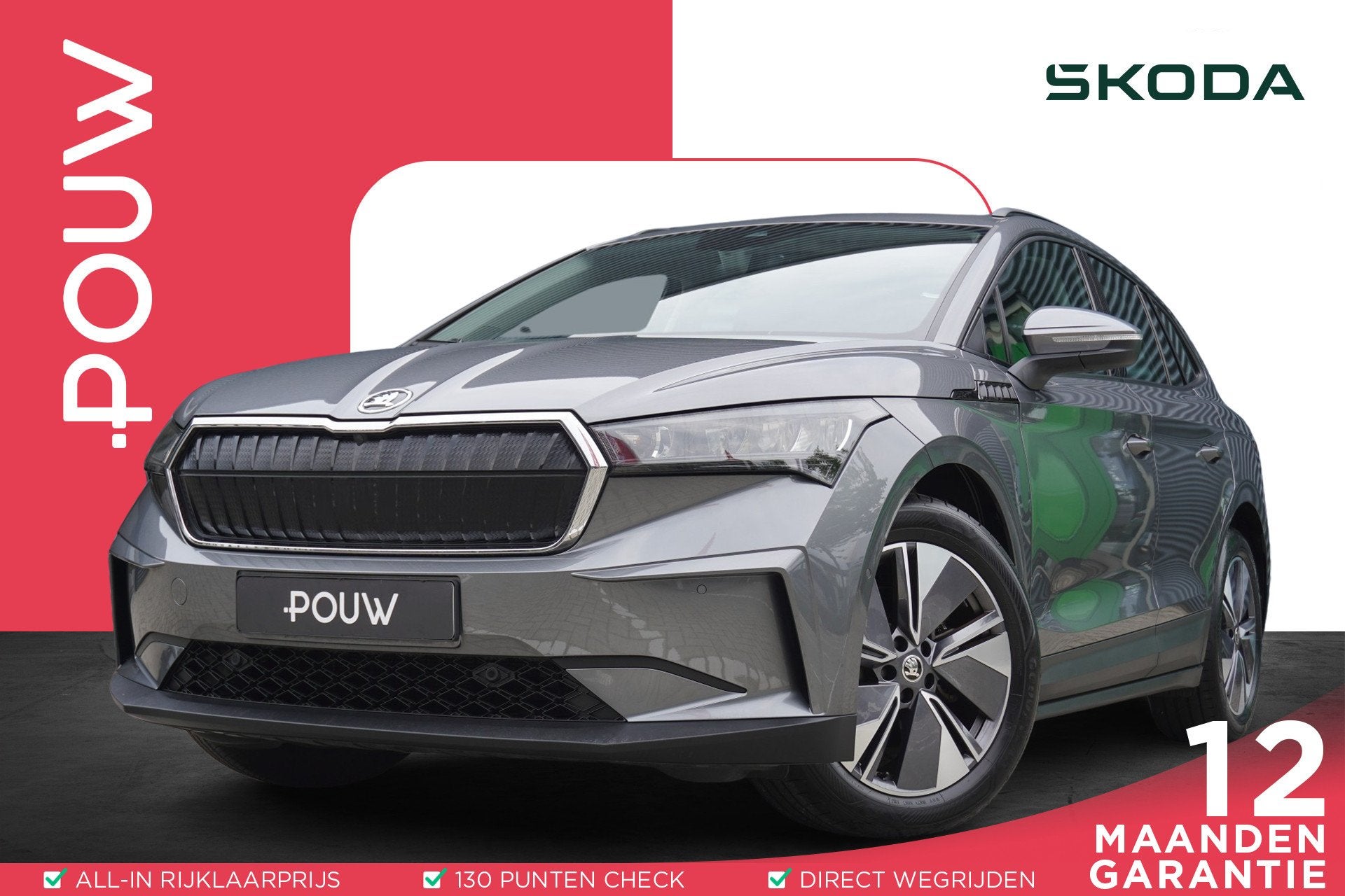 Skoda Enyaq 60 180pk | Achteruitrijcamera | Park Assist | PD, Automaat, Achterwielaandrijving, 179 pk, Leder en Stof