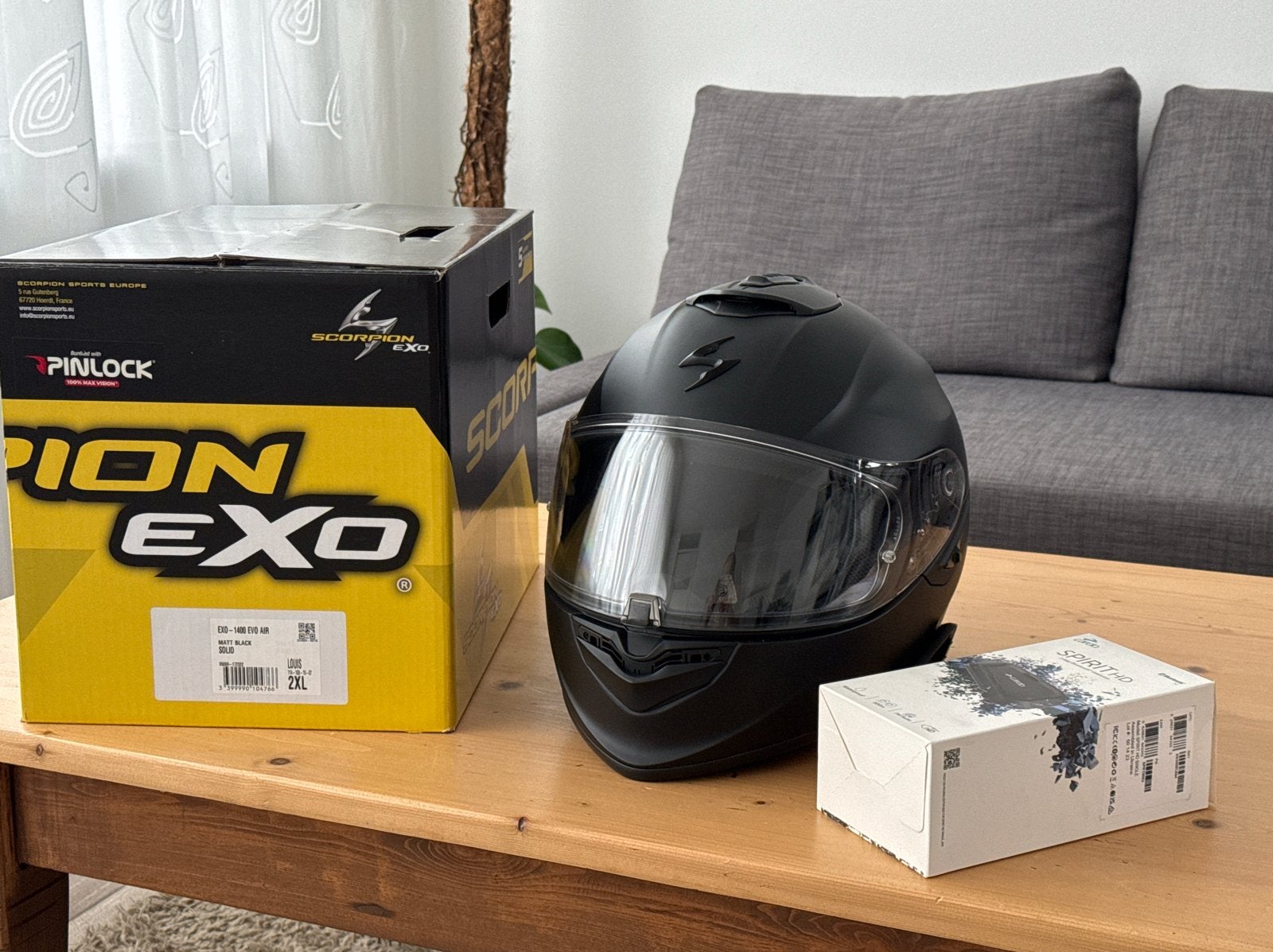 Scorpion Exo 1400 Evo Air Helm (XXL) met Cardo Spirit HD, Heren, Tweedehands, Ophalen, Overige merken