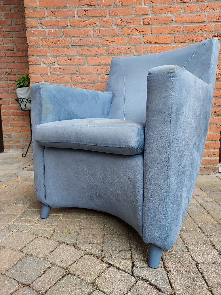 2 Leolux fauteuils alcantara, Huis en Inrichting, Ophalen, Gebruikt, Minder dan 75 cm, Leer