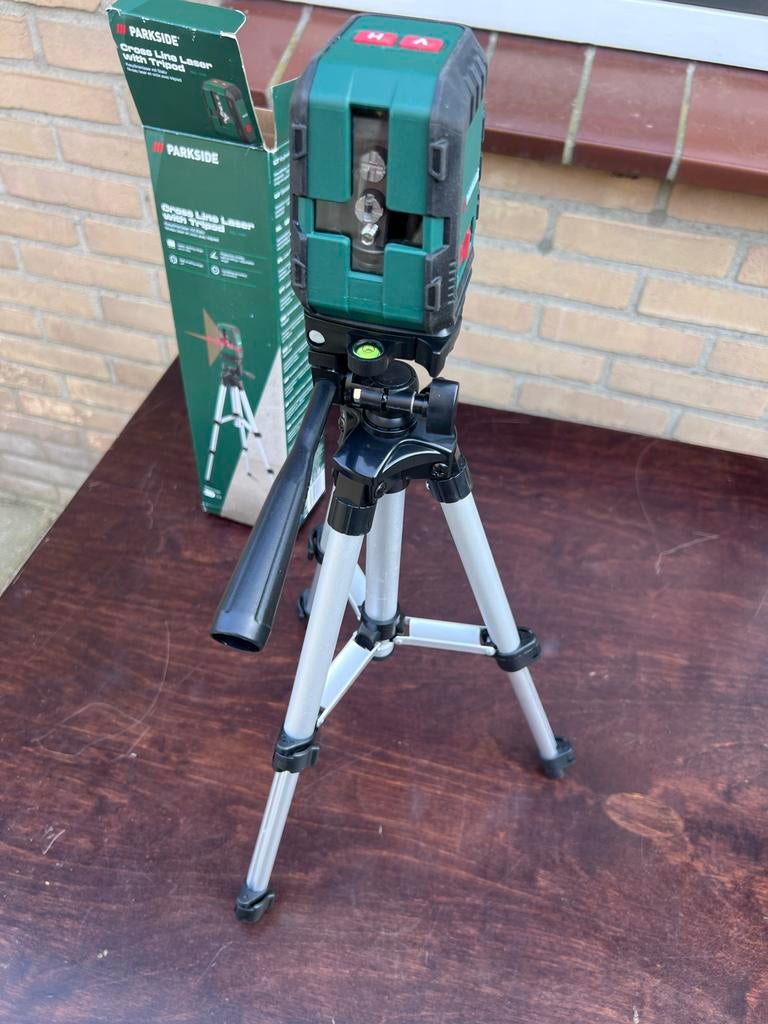 Parkside Kruislijnlaser met Statief - Nieuwstaat, Doe-het-zelf en Verbouw, Meetapparatuur, Ophalen of Verzenden, Zo goed als nieuw