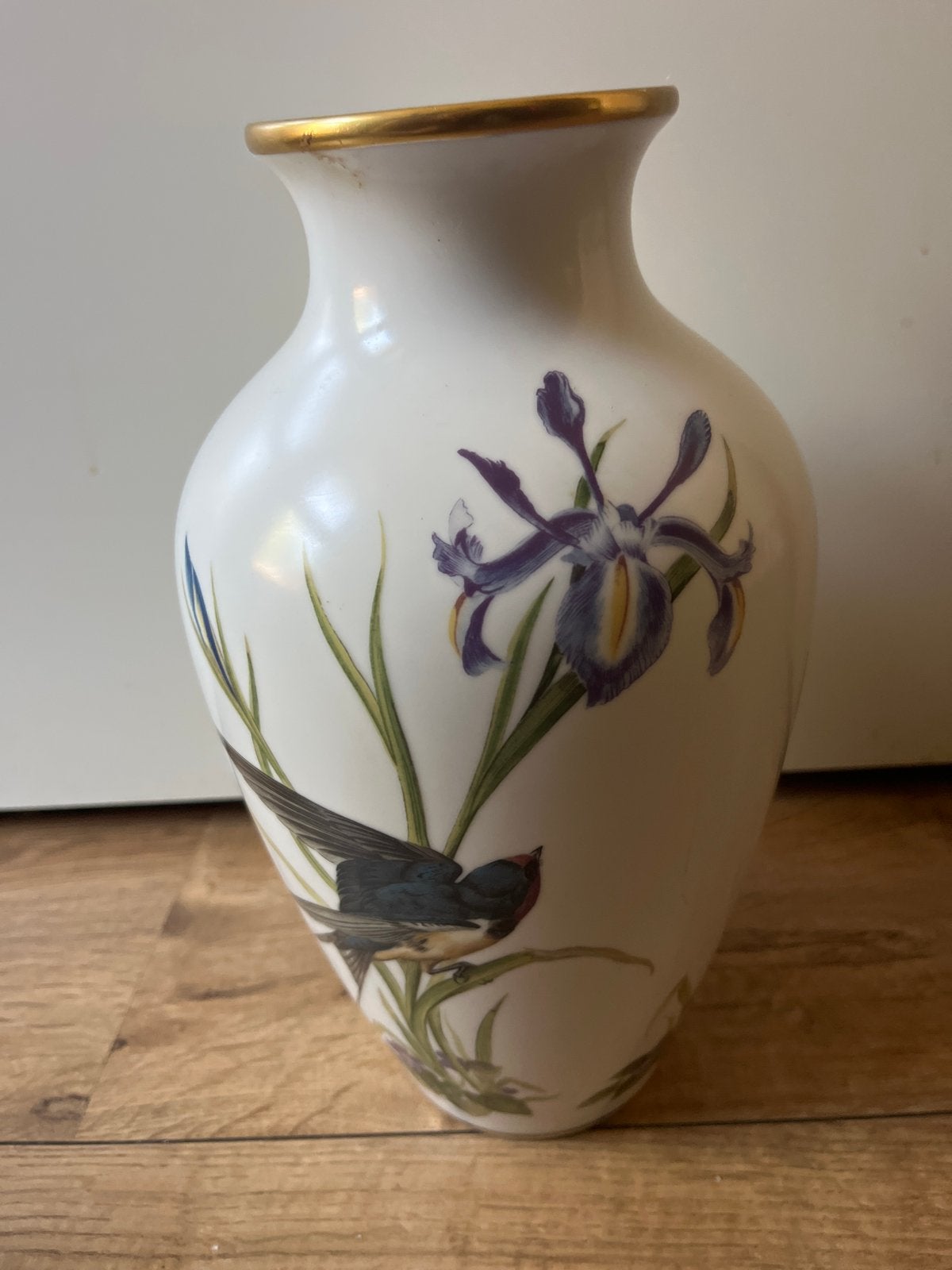 Franklin Porcelain "The Meadowland Bird Vase" Limited Editio, Antiek en Kunst, Ophalen