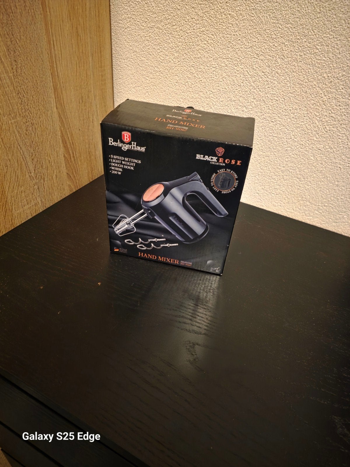 Nieuwe Berlinger Haus Handmixer - Zwart/Rose Goud, Ophalen, Nieuw, 3 snelheden of meer