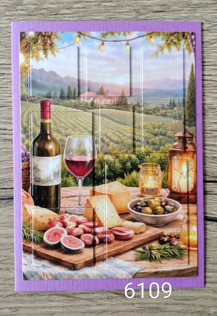 Handgemaakte kaart "toscane" (6109), Ophalen of Verzenden, Nieuw, Overige thema's