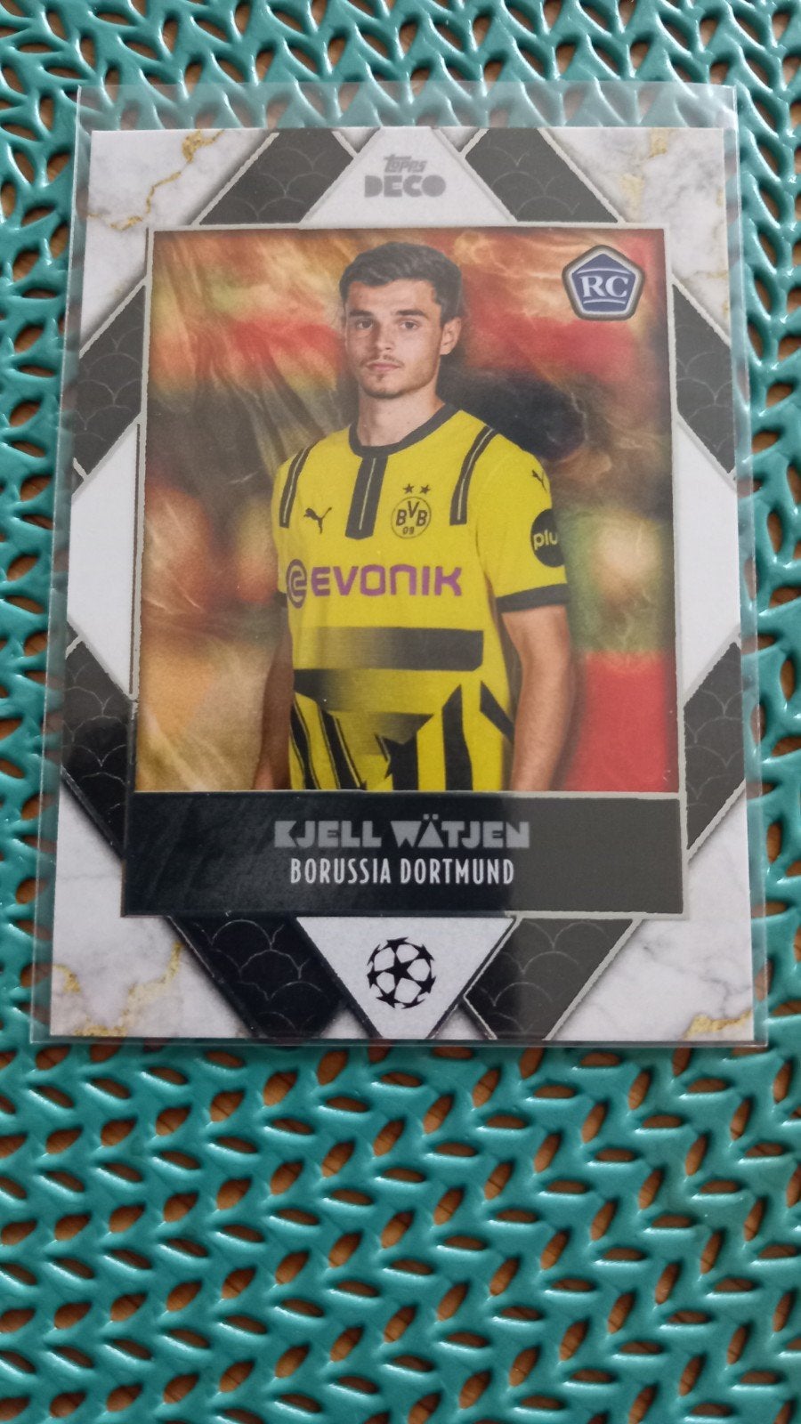 Kjell Wätjen Topps Deco RC Borussia Dortmund Spelerskaart, Ophalen of Verzenden, Zo goed als nieuw, Buitenlandse clubs, Spelerskaart