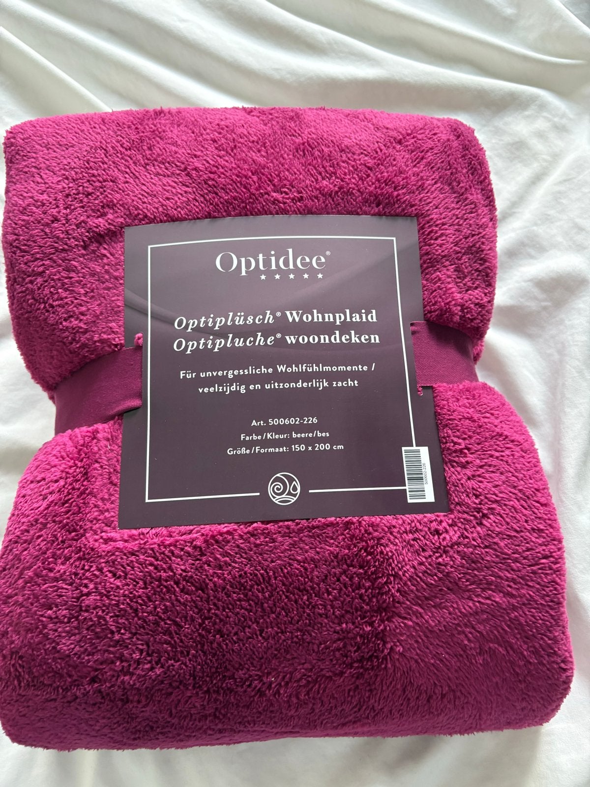 Optidee Optipluche Woondeken - Heerlijk zacht en warm, Rood, Woondeken, Verzenden, Nieuw