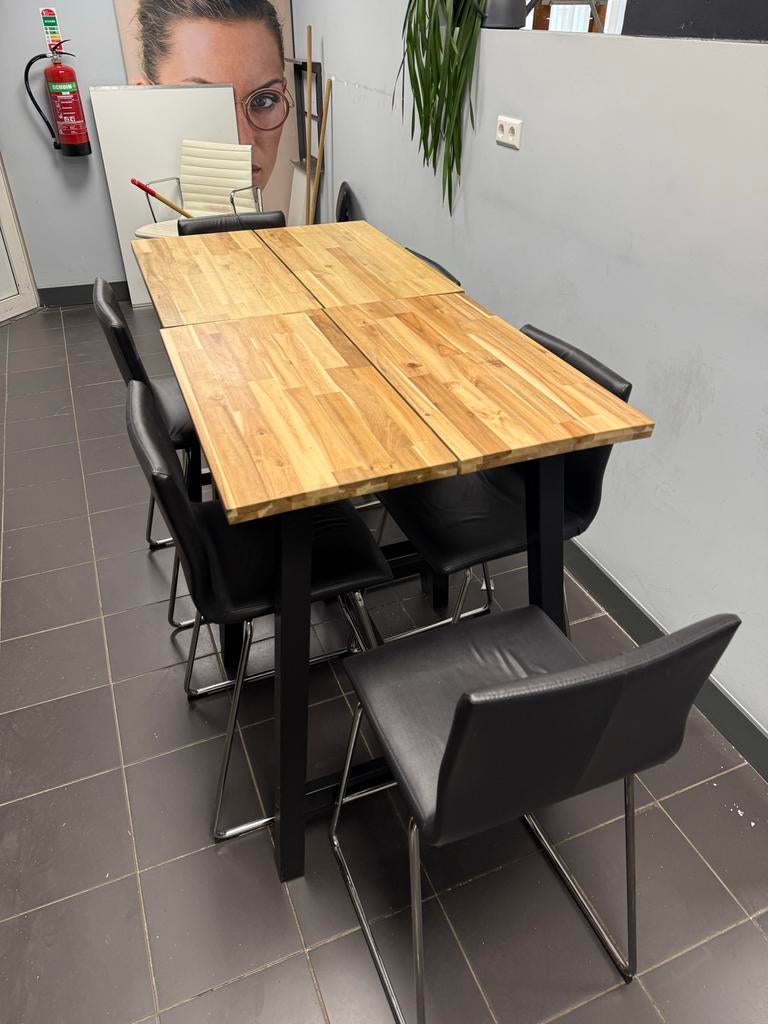 IKEA Tybyn tafels en Volfgang krukken - Complete set, Ophalen, Gebruikt, 100 tot 150 cm, 50 tot 100 cm