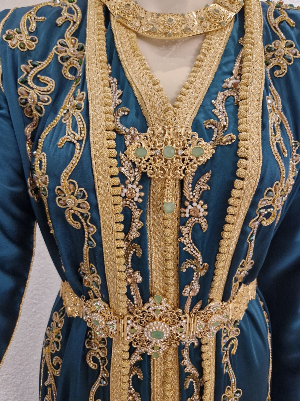 Prachtige Takchita - Elegante Marokkaanse Jurk, Kleding | Dames, Maat 38/40 (M), Overige typen, Blauw, Ophalen of Verzenden