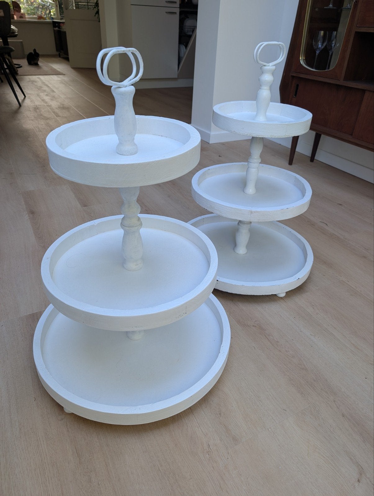 Grote etagere 2x | hout | wit | 70x50, Ophalen, Demontabel, Etagère, Gebruikt