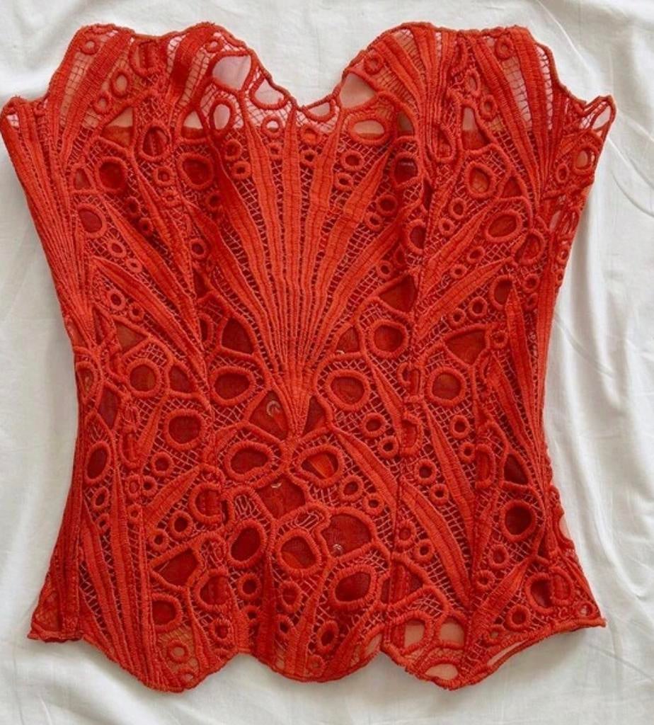 Corset top, Kleding | Dames, Maat 38/40 (M), Oranje, Ophalen of Verzenden, Zo goed als nieuw