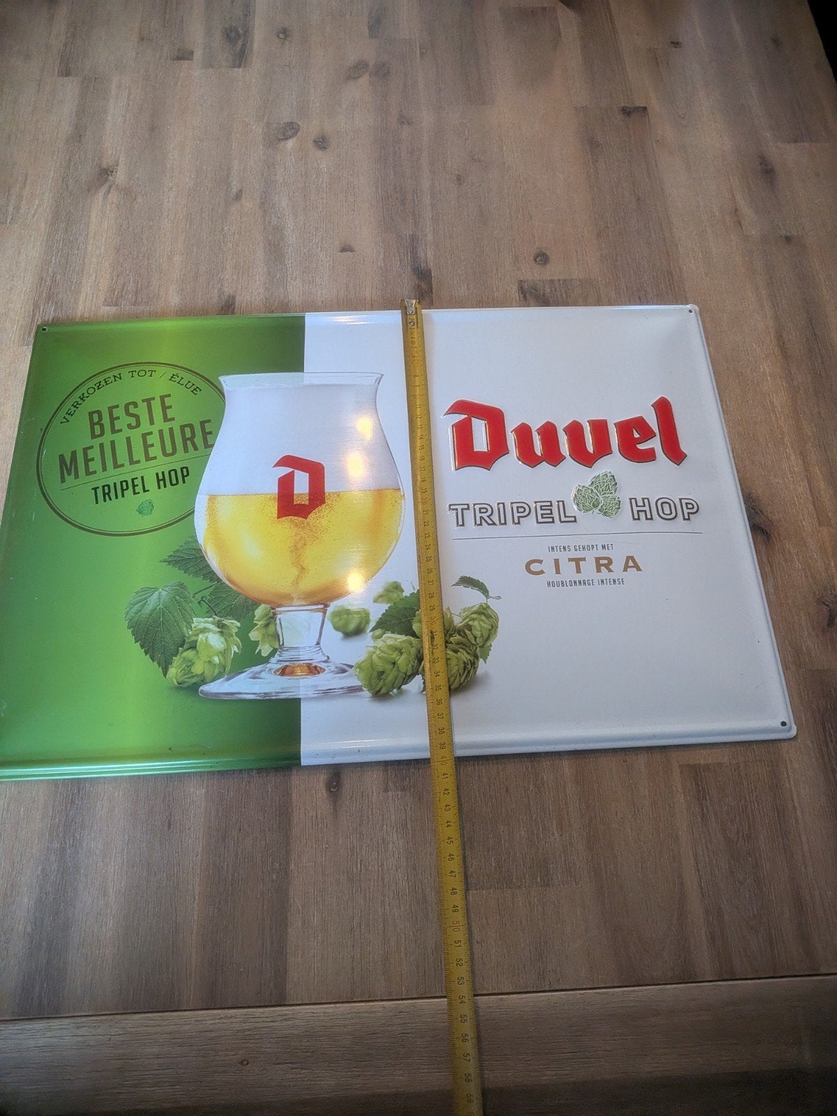Duvel Tripel Hop Citra Reclamebord - Nieuwstaat, Verzamelen, Ophalen of Verzenden, Zo goed als nieuw, Reclamebord