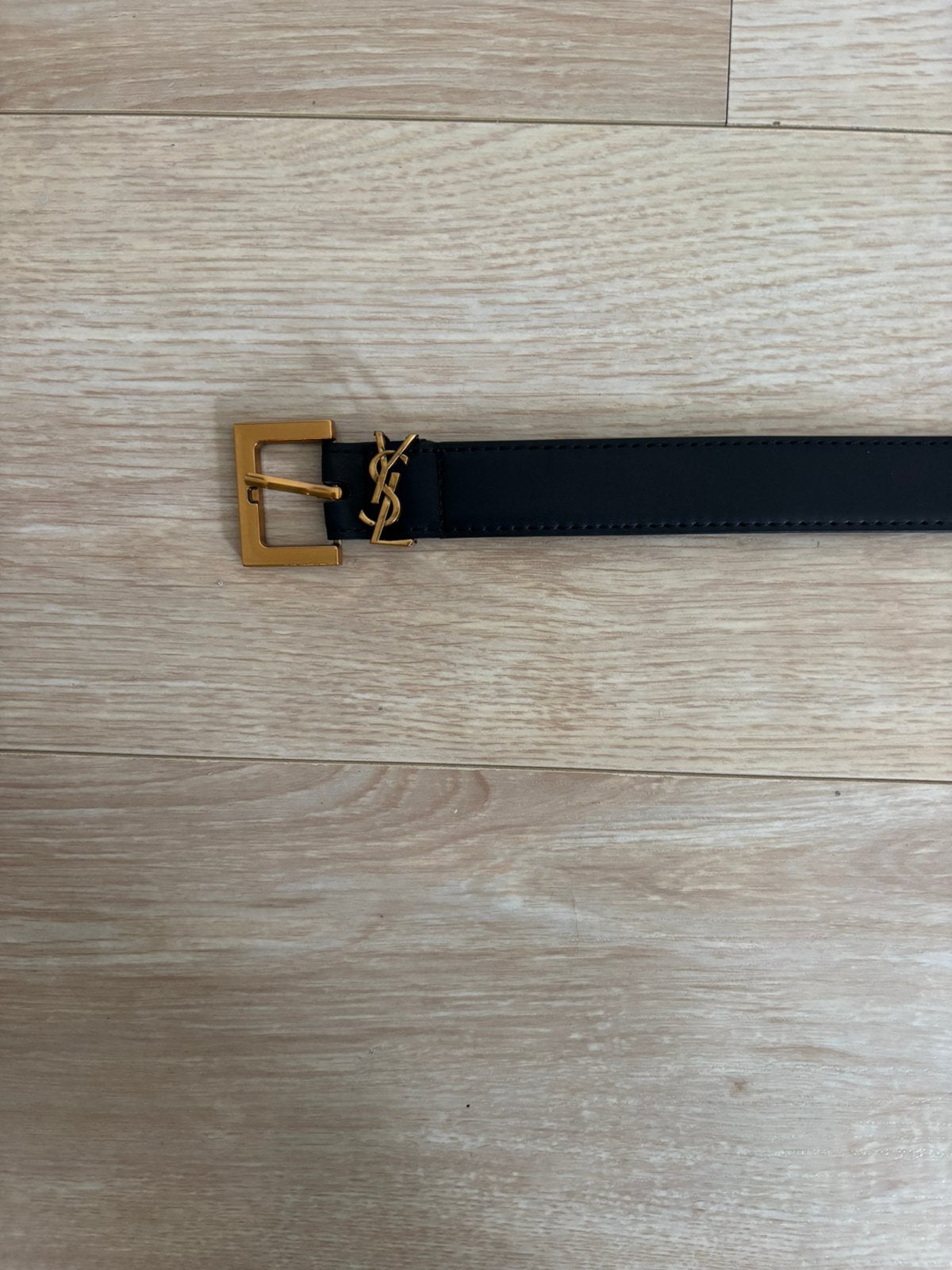 Zwarte logo designer riem y, 100 cm of meer, Verzenden, Zwart, Nieuw
