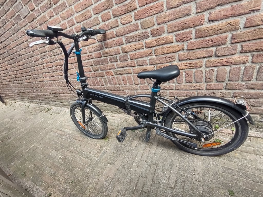 B'twin tilt 500 elektrische vouwfiets, Fietsen en Brommers, Fietsen | Vouwfietsen, Gebruikt, Ophalen, Overige merken, Totaal opvouwbaar