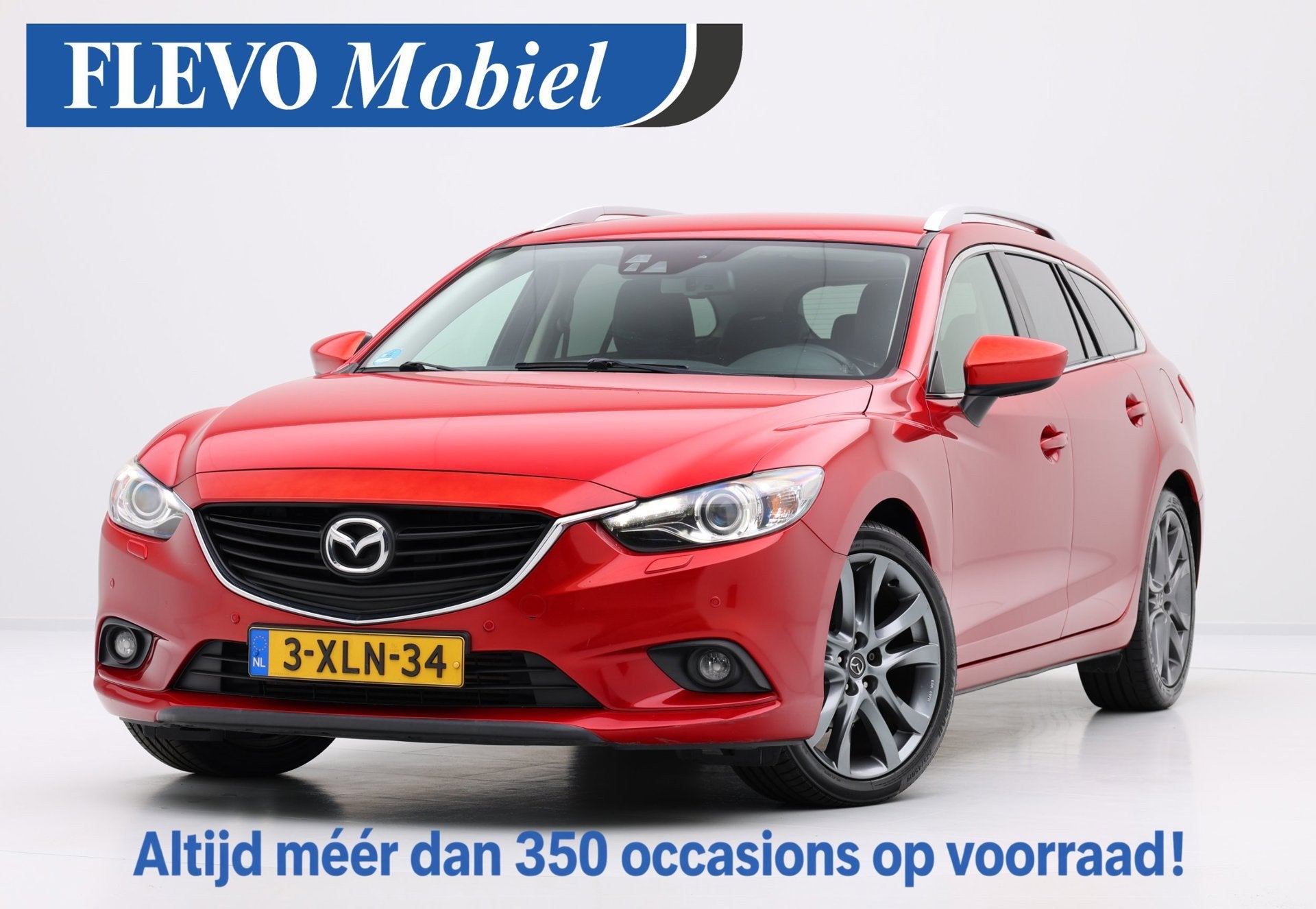 Mazda 6 Sportbreak 2.2D Skylease+ Xenon|Leder|Navi|LMV, Auto's, Voorwielaandrijving, 730 kg, Gebruikt, Euro 6