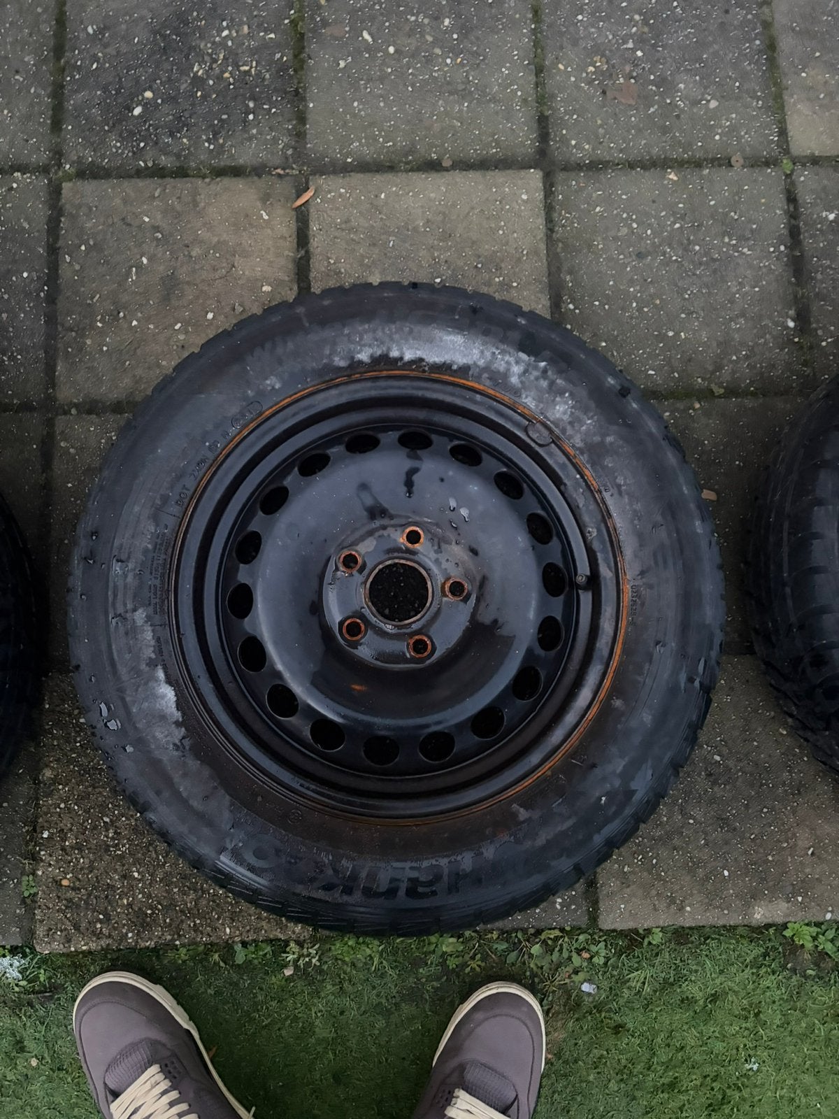Golf 6 doppenvelgen met winterbanden, Ophalen, Gebruikt