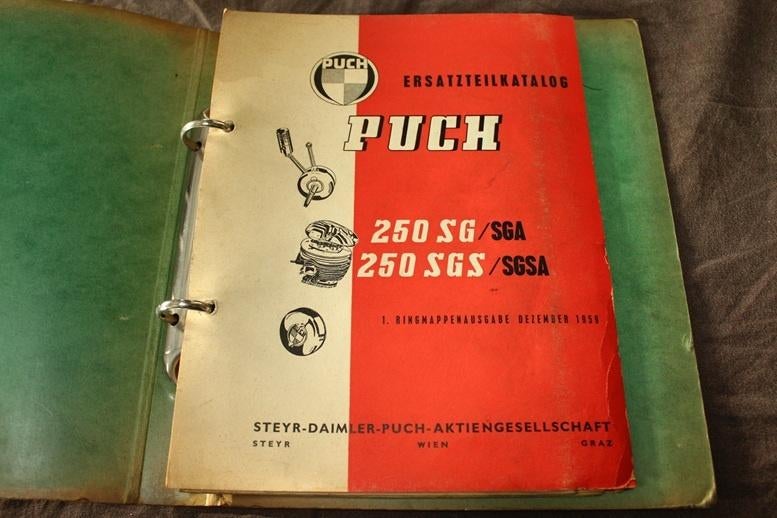 Puch 250 SG SGA SGS SGSA 1959 motorrad ersatzteil katalog, Ophalen of Verzenden, Overige merken