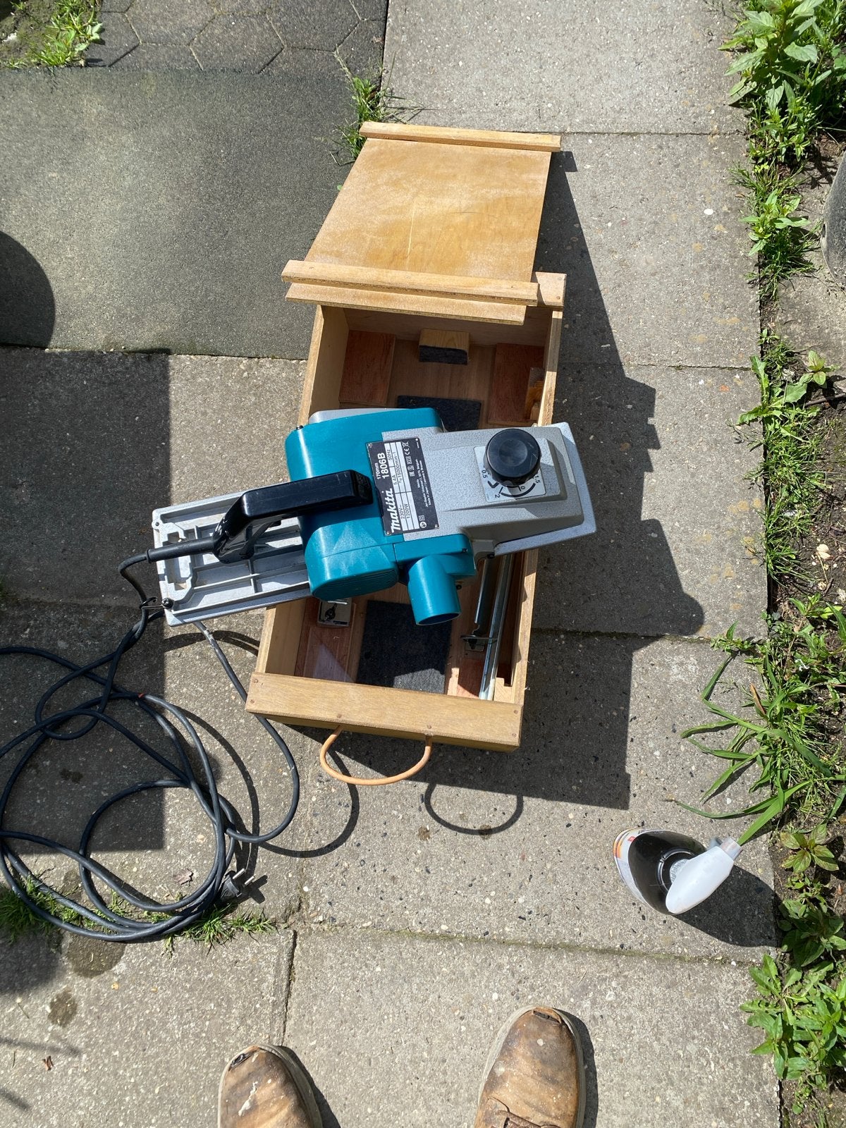 Makita 1806B elektrische schaafmachine 170mm, Ophalen of Verzenden, Gebruikt