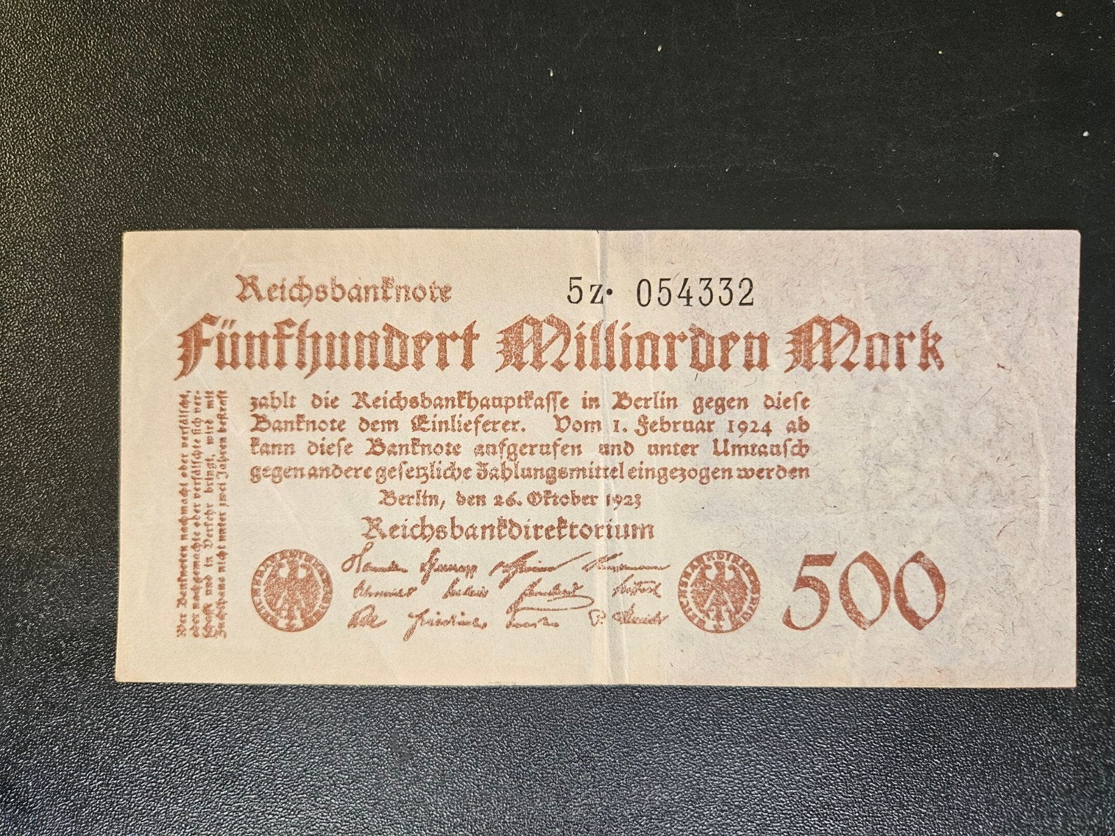 Duitsland pick 127b 1923, Postzegels en Munten, Bankbiljetten | Europa | Niet-Eurobiljetten, Ophalen of Verzenden, Duitsland, Los biljet