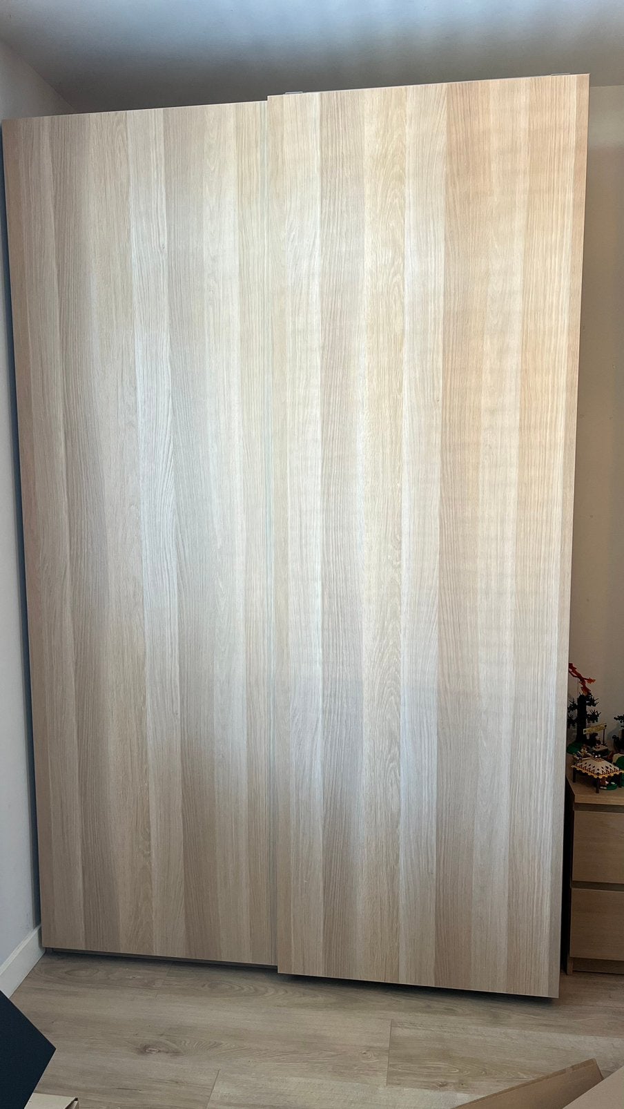 Ikea PAX kledingkast met inrichting eiken 150x66x236 zgan, Ophalen, Zo goed als nieuw, 50 tot 75 cm, Met plank(en)