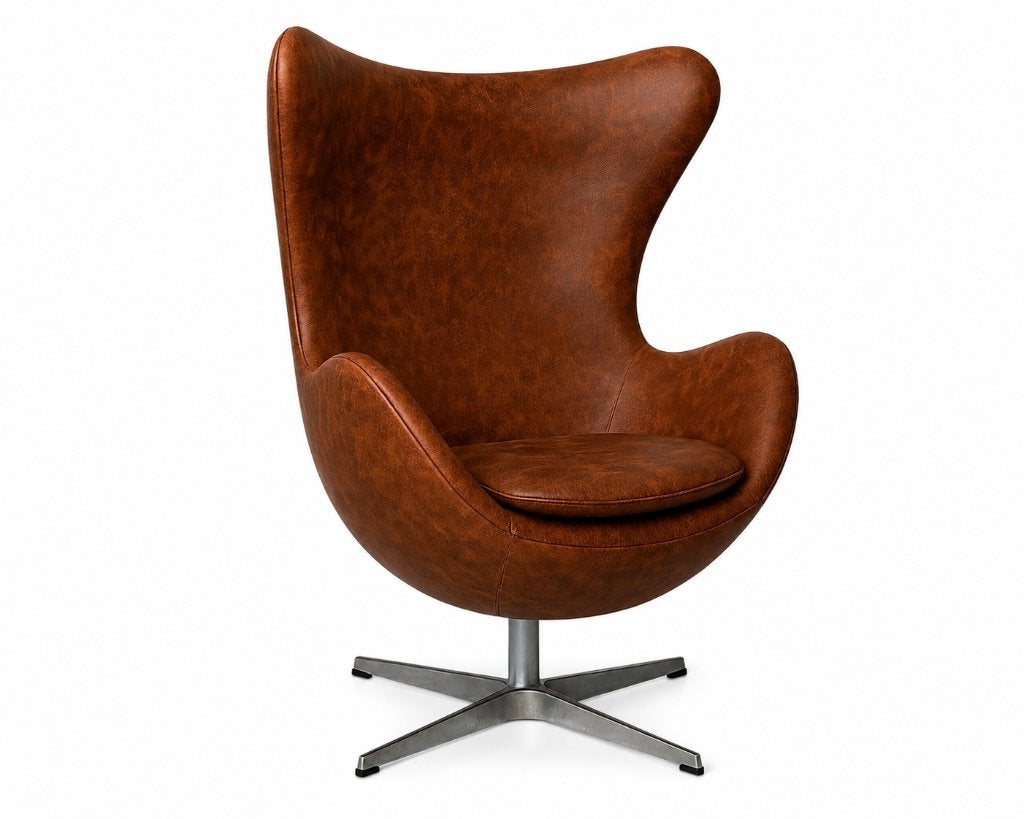 Egg Chair Vintage Bruin - Fauteuil - Stoel | NIEUW! - SALE, Huis en Inrichting, Fauteuils, MeubelCasa, Nieuw, 75 tot 100 cm, Ophalen of Verzenden