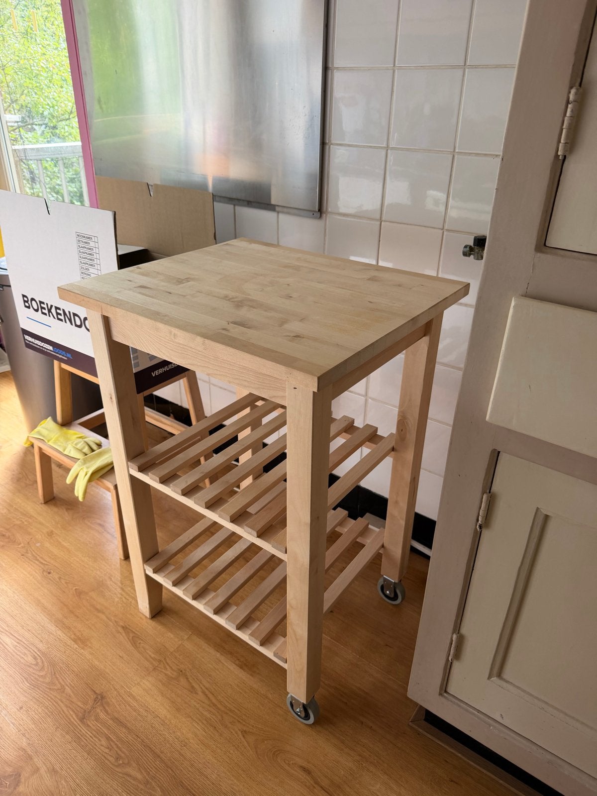 IKEA BEKVÄM Keukentrolley - Hout, op wielen, Gebruikt, Hout, IKEA, Keukentrolley
