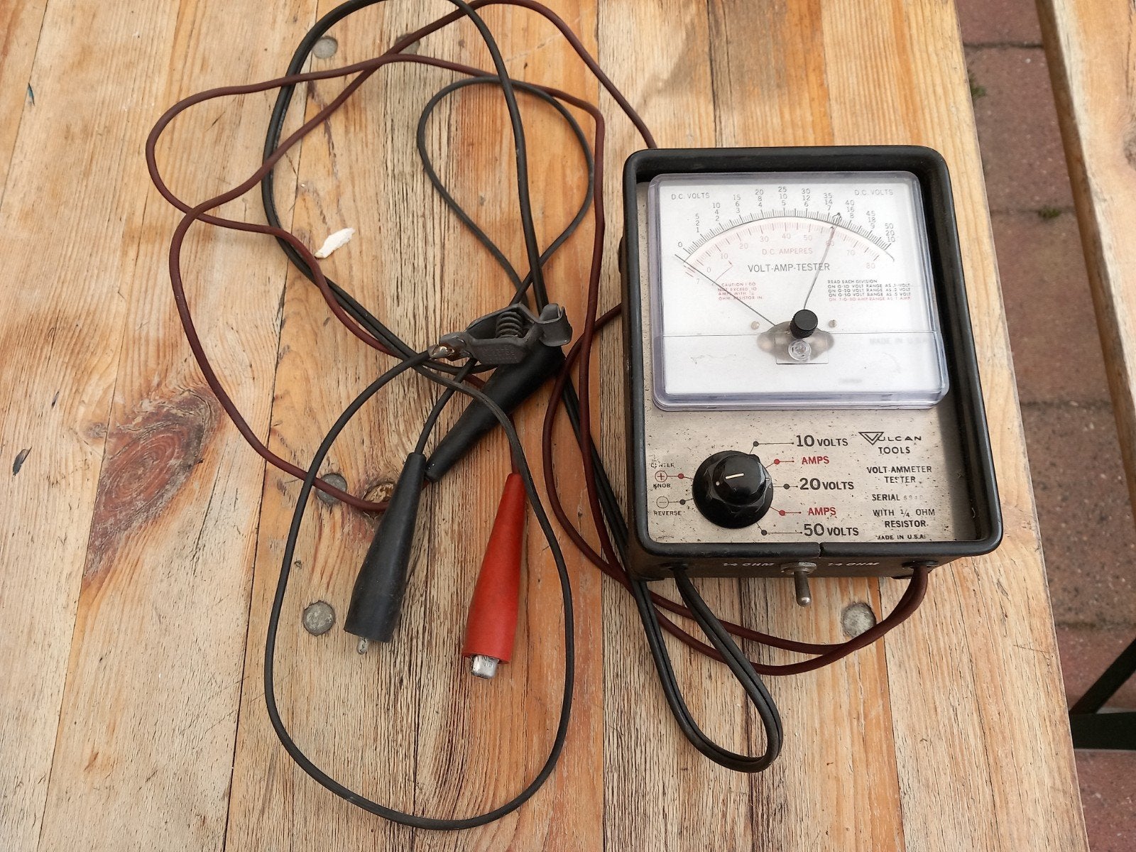 Vintage Vulcan Tools Volt-Ampère Tester - Made in USA, Antiek en Kunst, Antiek | Gereedschap en Instrumenten, Ophalen of Verzenden