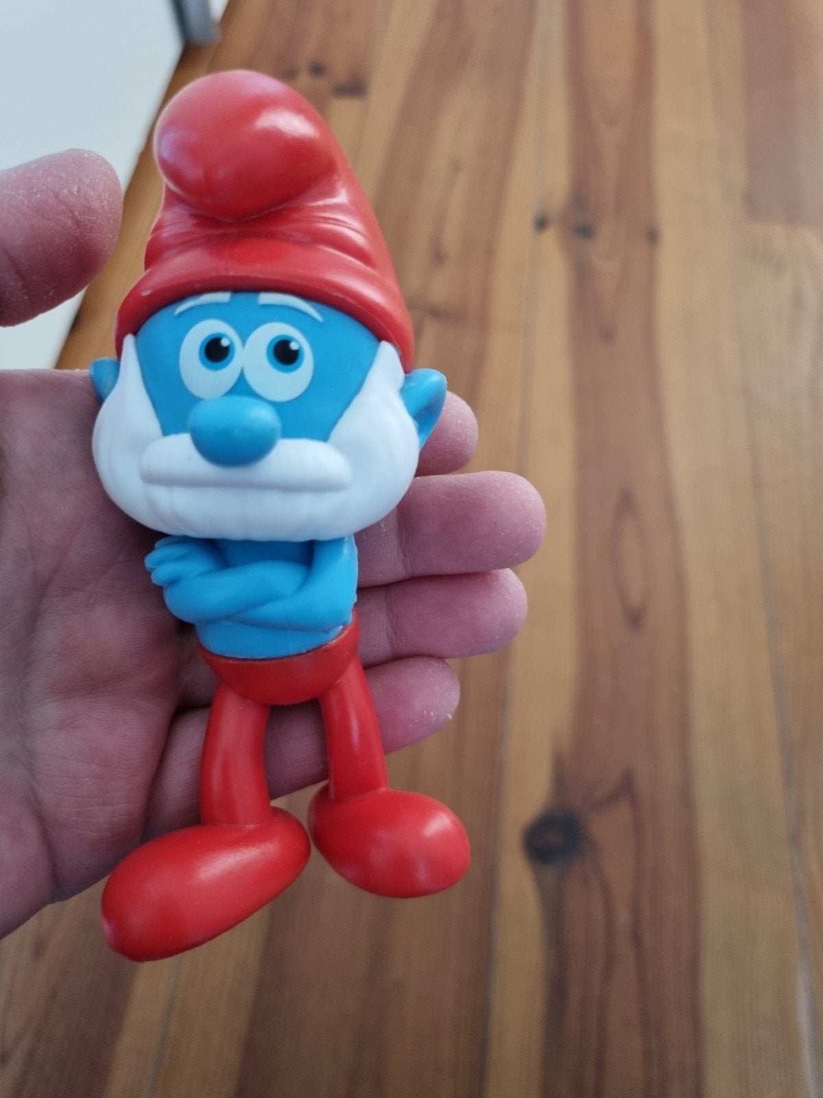 Grote Smurf figuur - Vintage Smurfen verzamelobject, Verzamelen, Smurfen, Ophalen of Verzenden, Gebruikt, Grote Smurf, Poppetje, Figuurtje of Knuffel