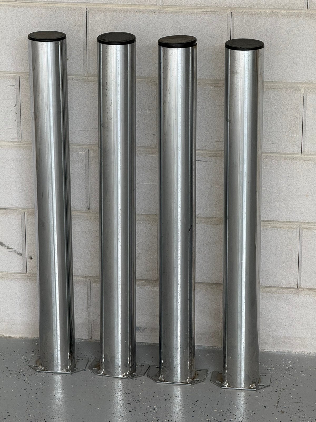 Tafelpoten rond verchroomd 7,5 x 72cm, Ophalen, Minder dan 50 cm, 50 tot 100 cm, Rond