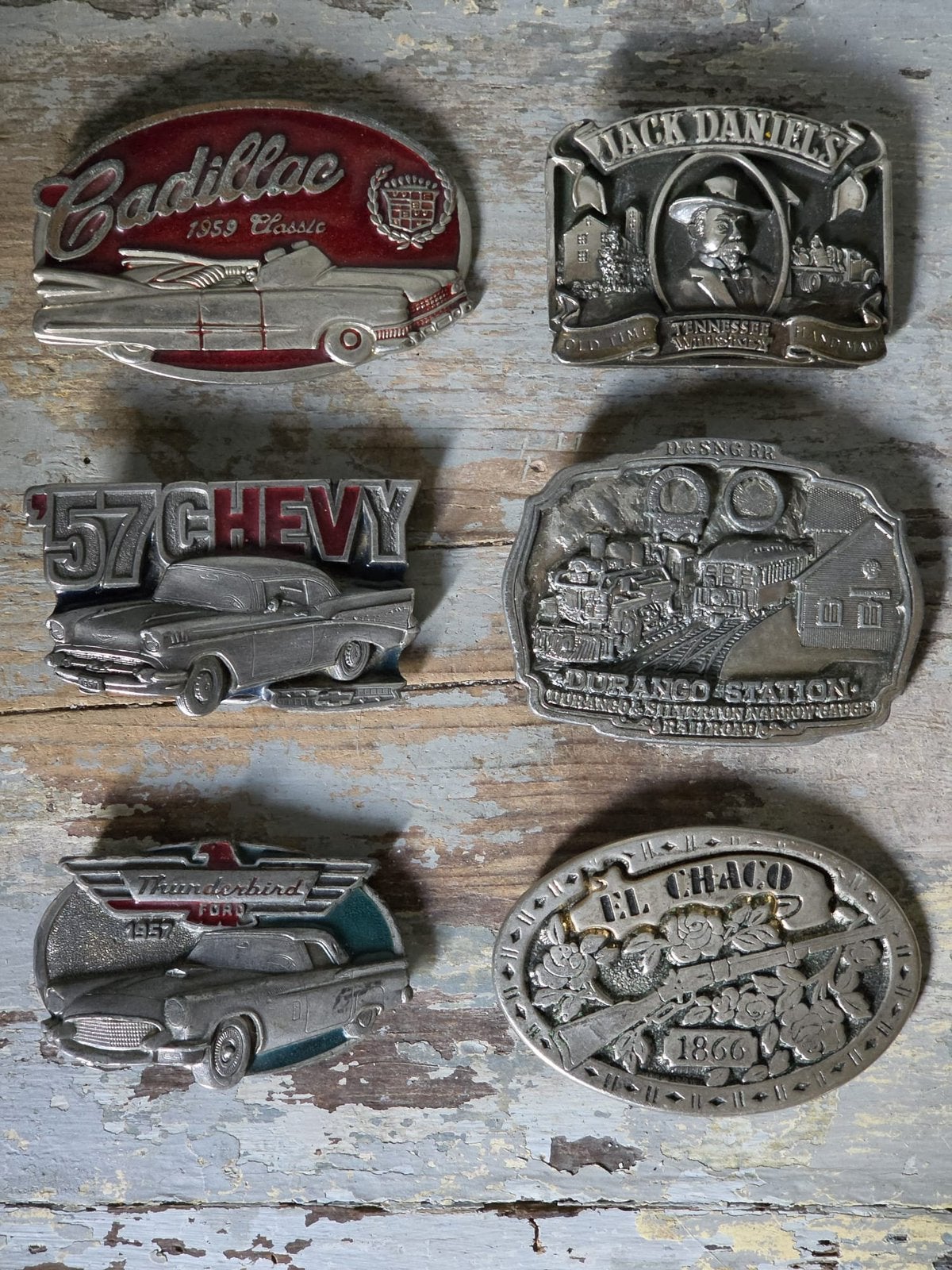 Set vintage riemgespen, Verzamelen, Gebruikt, ., Ophalen of Verzenden, .