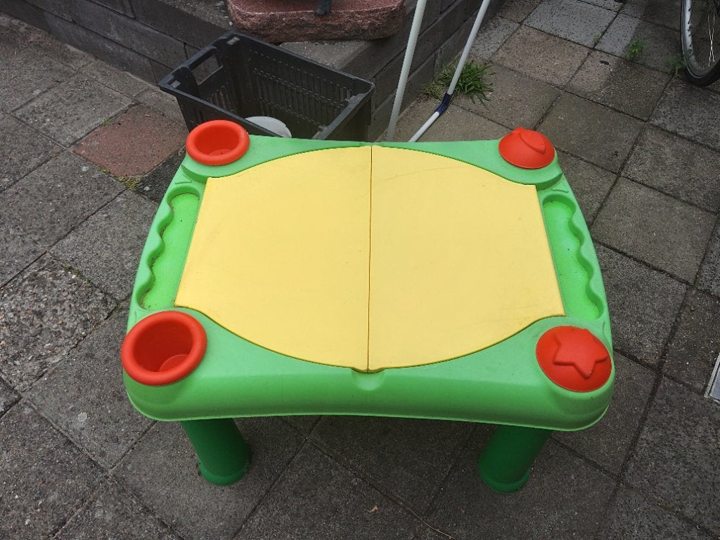 Zand speeltafel, Ophalen, Gebruikt