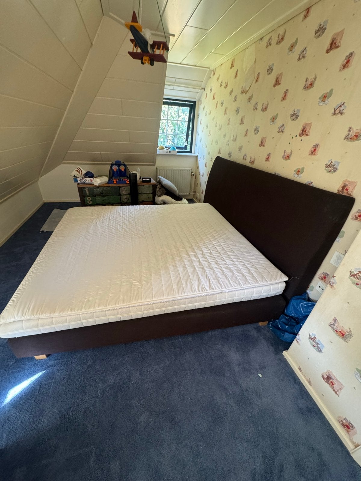Bed 180x200, Huis en Inrichting, Slaapkamer | Bedden, Ophalen, Tweepersoons, Zo goed als nieuw, 180 cm