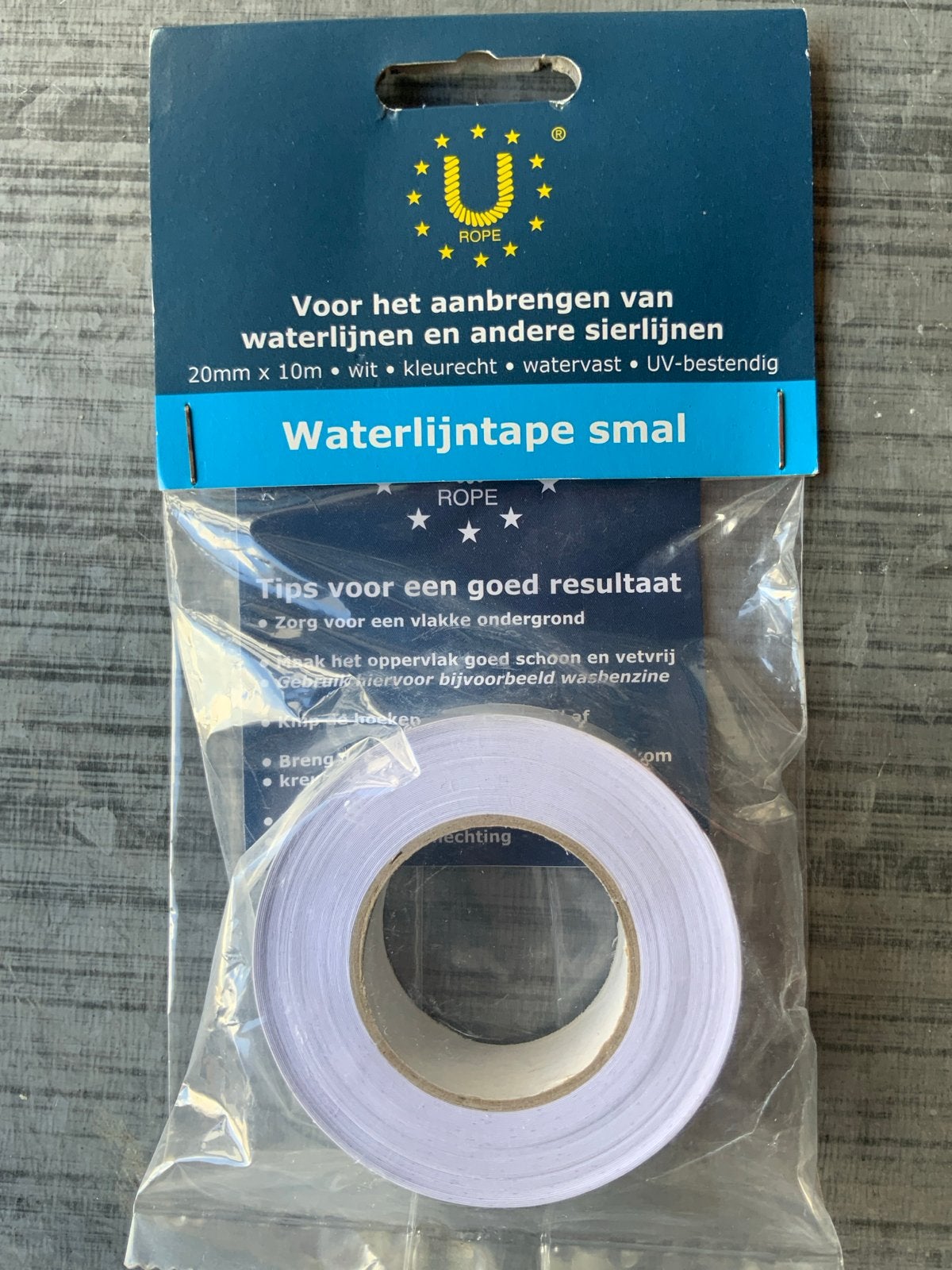 U-Rope Waterlijntape Smal Wit 20mm x 10m, Ophalen of Verzenden, Nieuw