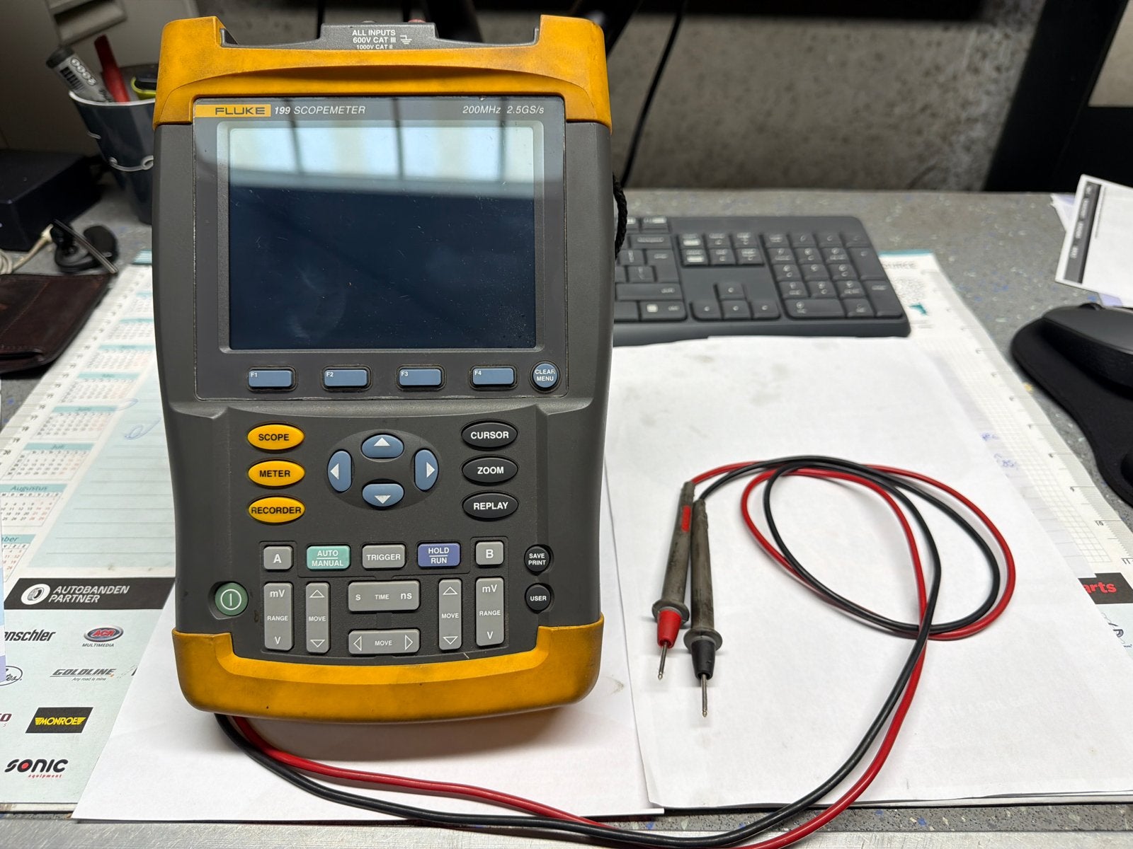 Fluke 199 ScopeMeter - Defecte Multimeter, Ophalen of Verzenden, Gebruikt, Multimeter