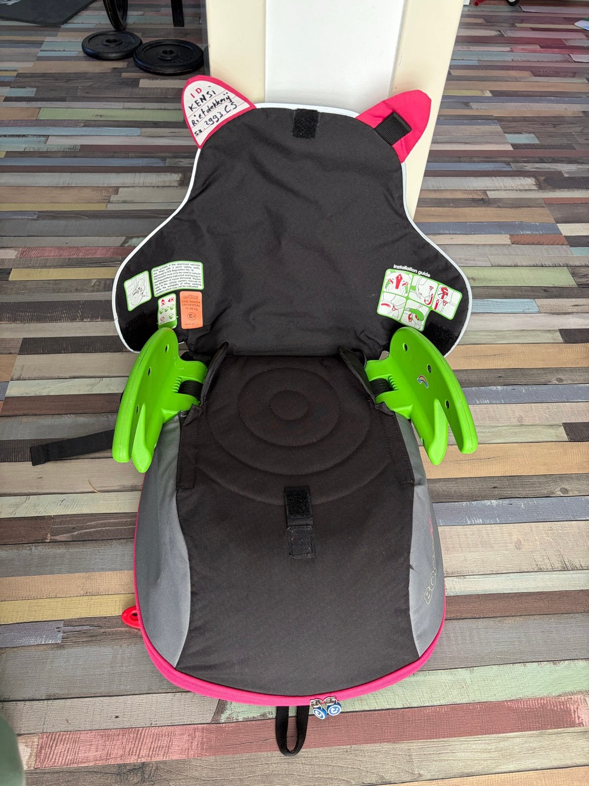Trunki Boostapak Kinderzitje/Rugzak - Roze, Kinderen en Baby's, Autogordel, 15 t/m 36 kg, Zijbescherming, Zo goed als nieuw