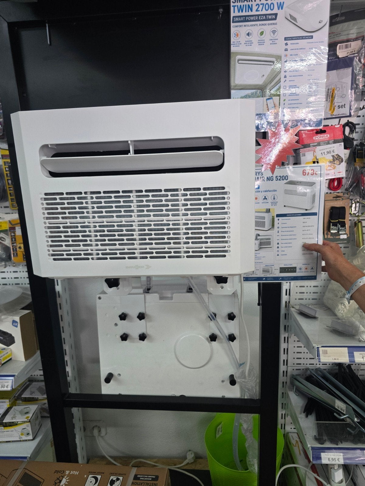 split airco polarys twinair NG5200, Ophalen, Verwarmen, Minder dan 60 m³, 3 snelheden of meer