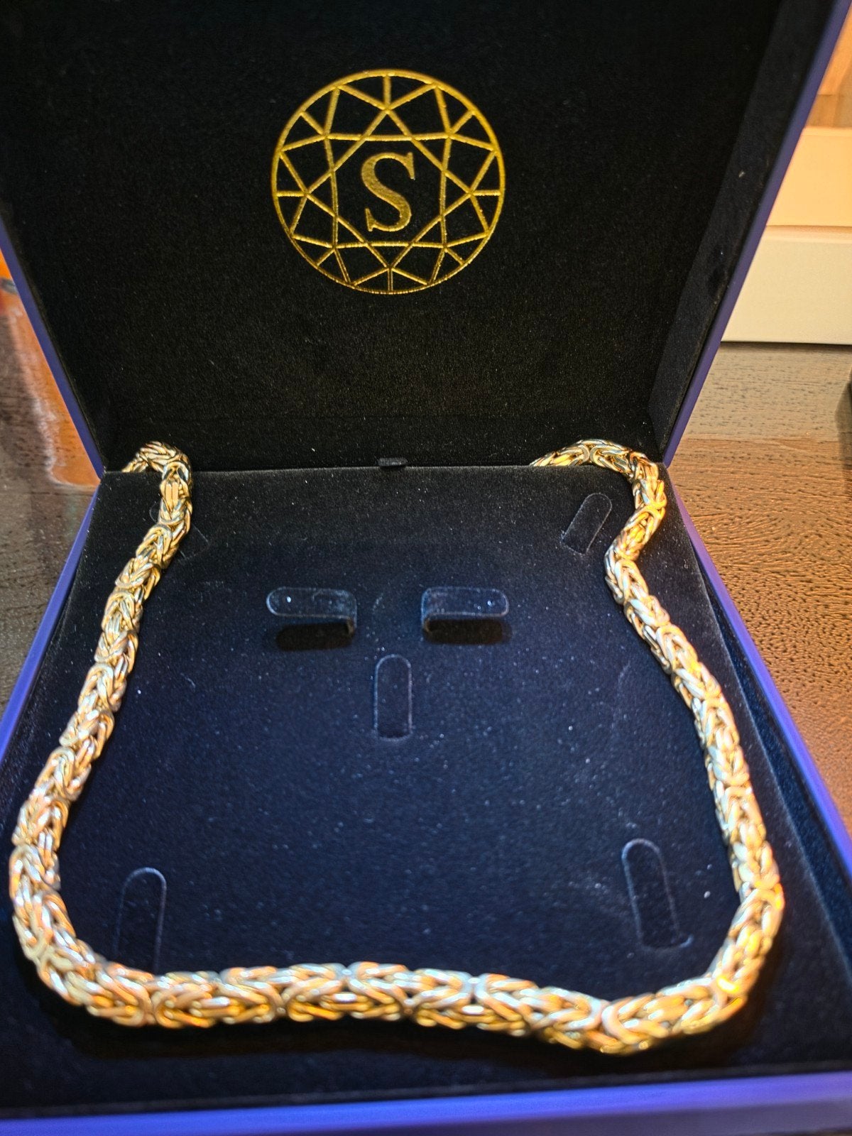 Prachtige 14K massieve koningsketting - 293 gram, 75cm, Ophalen of Verzenden, Nieuw, Goud, Goud