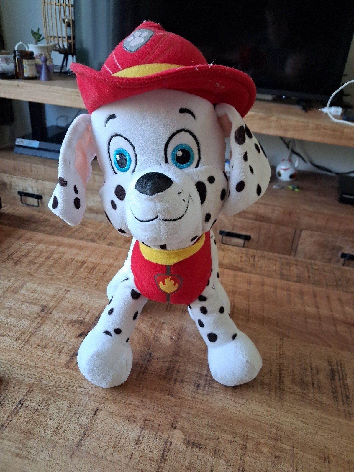 Paw Patrol Marshall knuffel 40 cm, Overige karakters, Zo goed als nieuw, Middelgroot (20 tot 80 cm), Wit