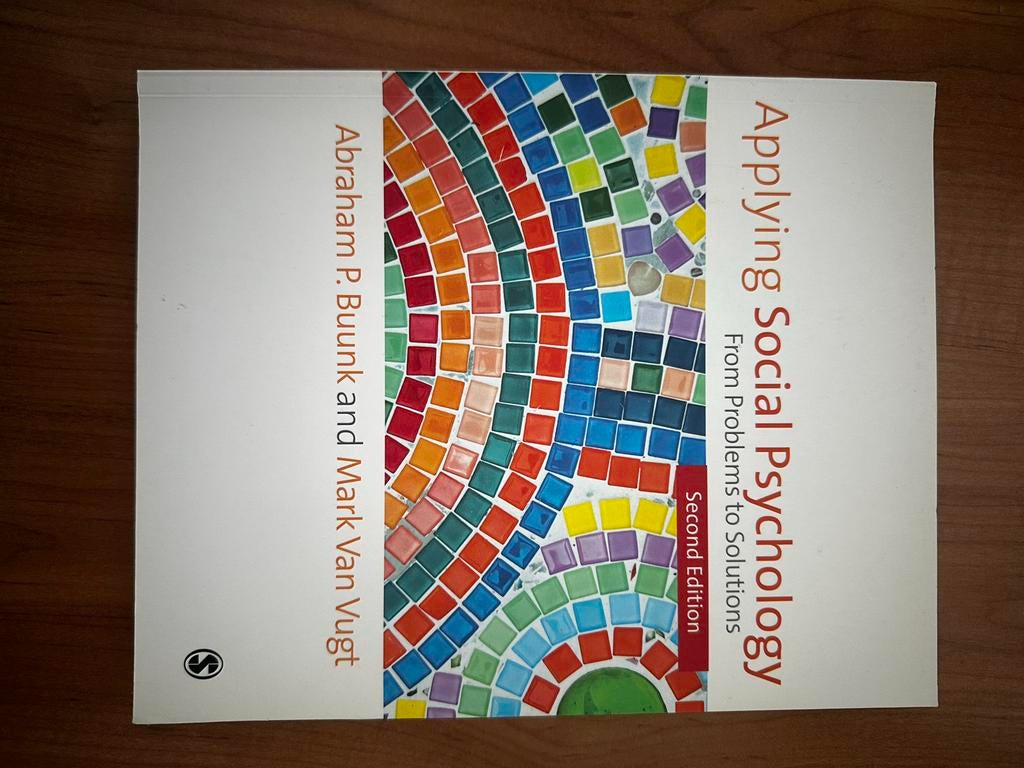 Applying Social Psychology - Buunk & Van Vugt (2e editie), Ophalen of Verzenden, Zo goed als nieuw, Sociale psychologie