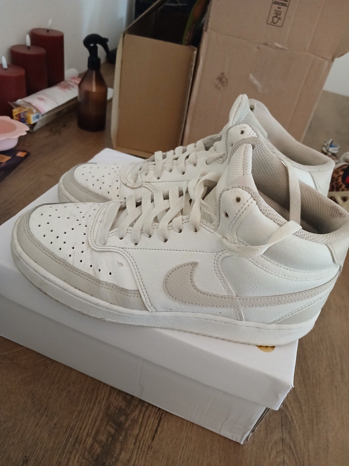 Nike Sneakers Crème/Wit, Kleding | Dames, Ophalen of Verzenden, Zo goed als nieuw, Wit, Sneakers of Gympen