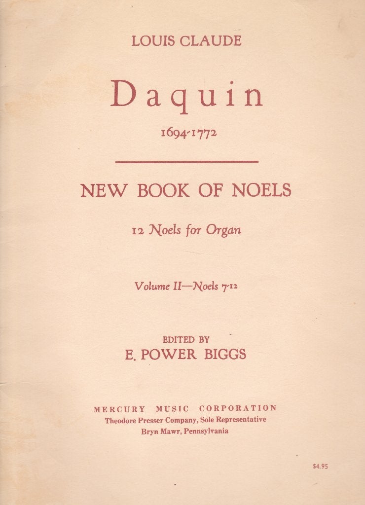 LOUIS CLAUDE DAQUIN - 12 NOELS FOR ORGAN, Ophalen of Verzenden, Gebruikt, Artiest of Componist, Populair