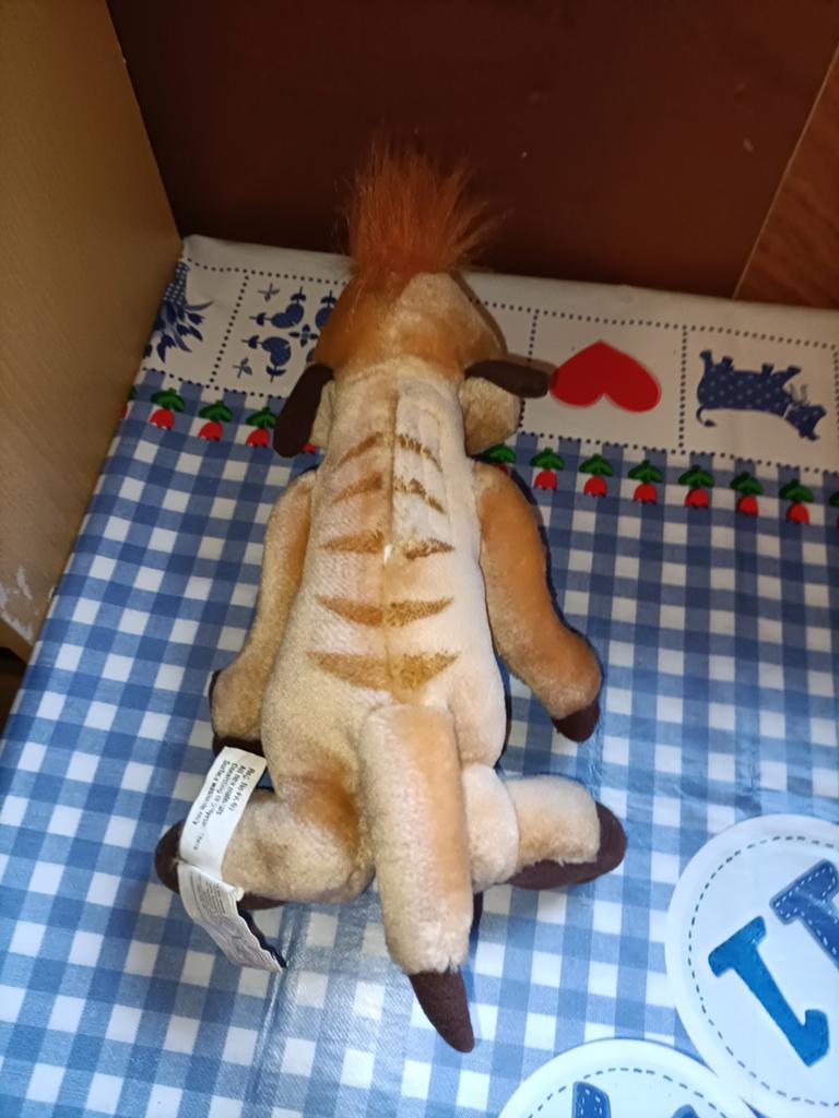 Timon knuffel van Disney's The Lion King 30 cm uit 1995, Ophalen of Verzenden, Zo goed als nieuw, Overige typen