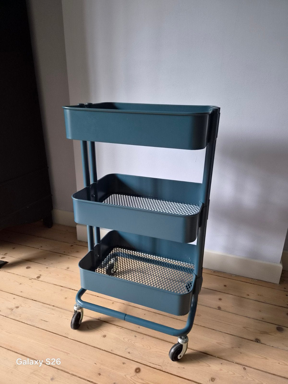 IKEA RÅSKOG Roltafel / Keukenwagen - Blauw, Ophalen, Zo goed als nieuw