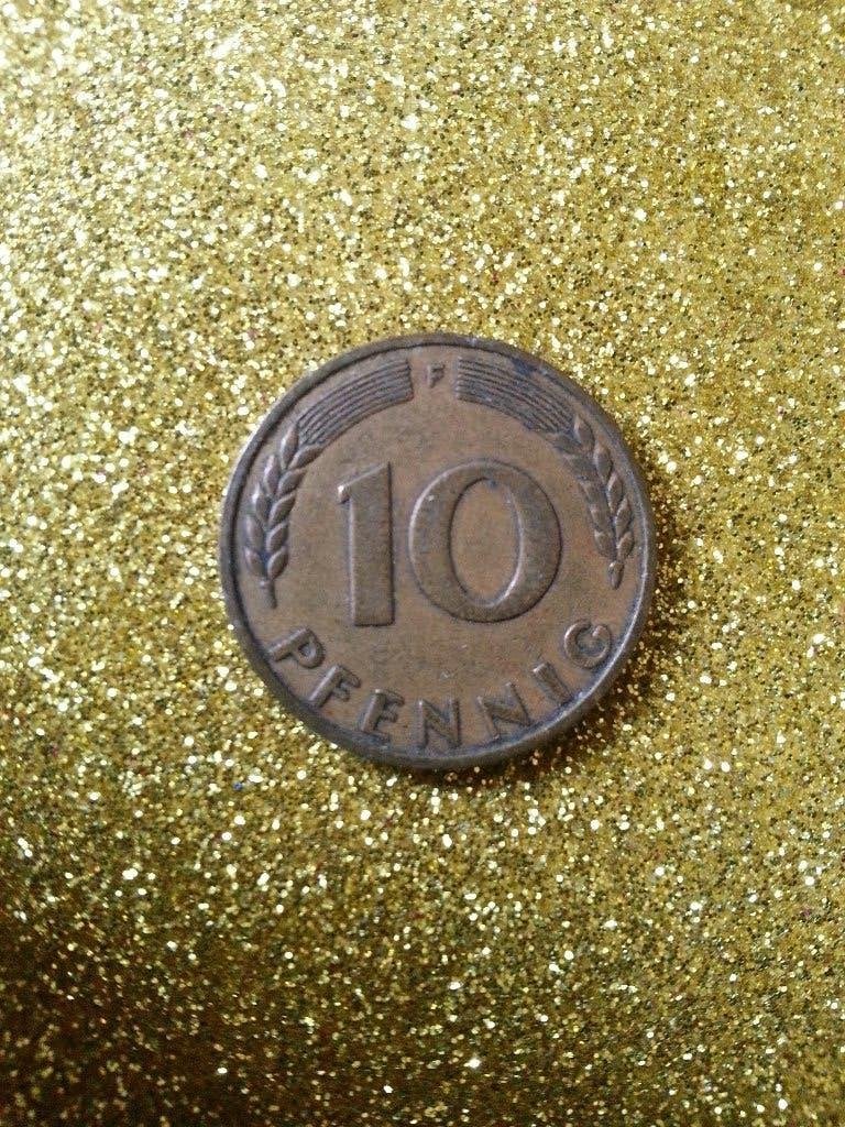 MUNT DUITSLAND 10 PFENNIG 1949 F Bank Deutscher Lander, Ophalen of Verzenden, Duitsland, Losse munt