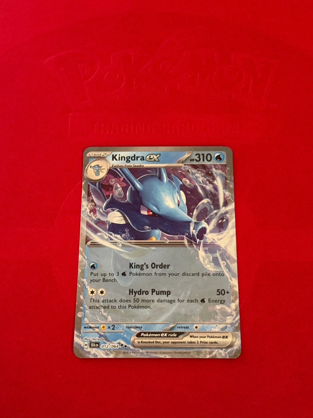 Kingdra EX #012/064, Ophalen of Verzenden, Zo goed als nieuw, Losse kaart, Foil
